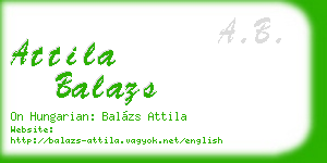 attila balazs business card