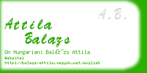 attila balazs business card